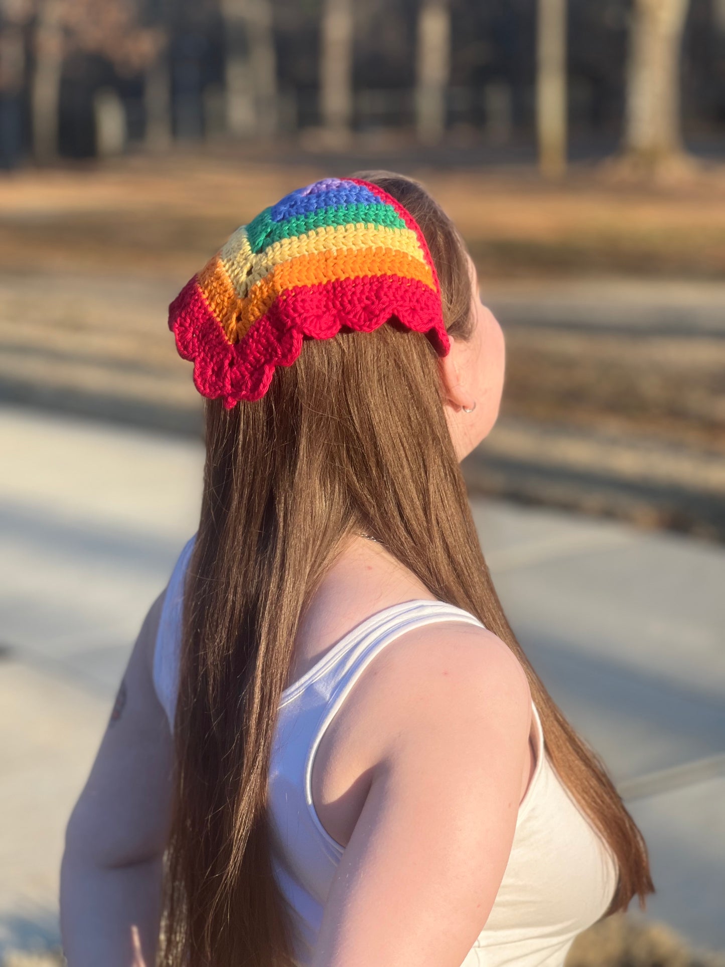 Rainbow Pride Striped Bandana