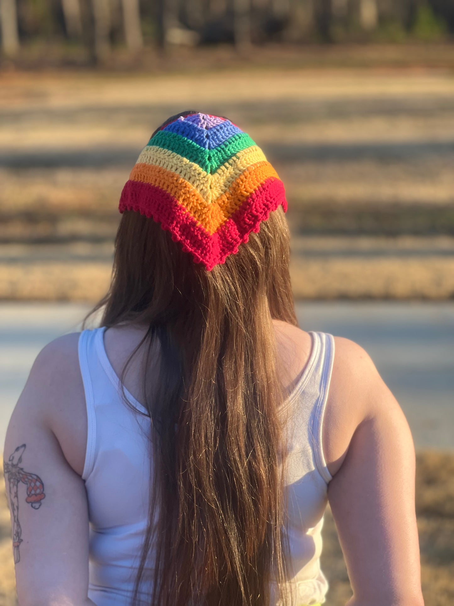 Rainbow Pride Striped Bandana