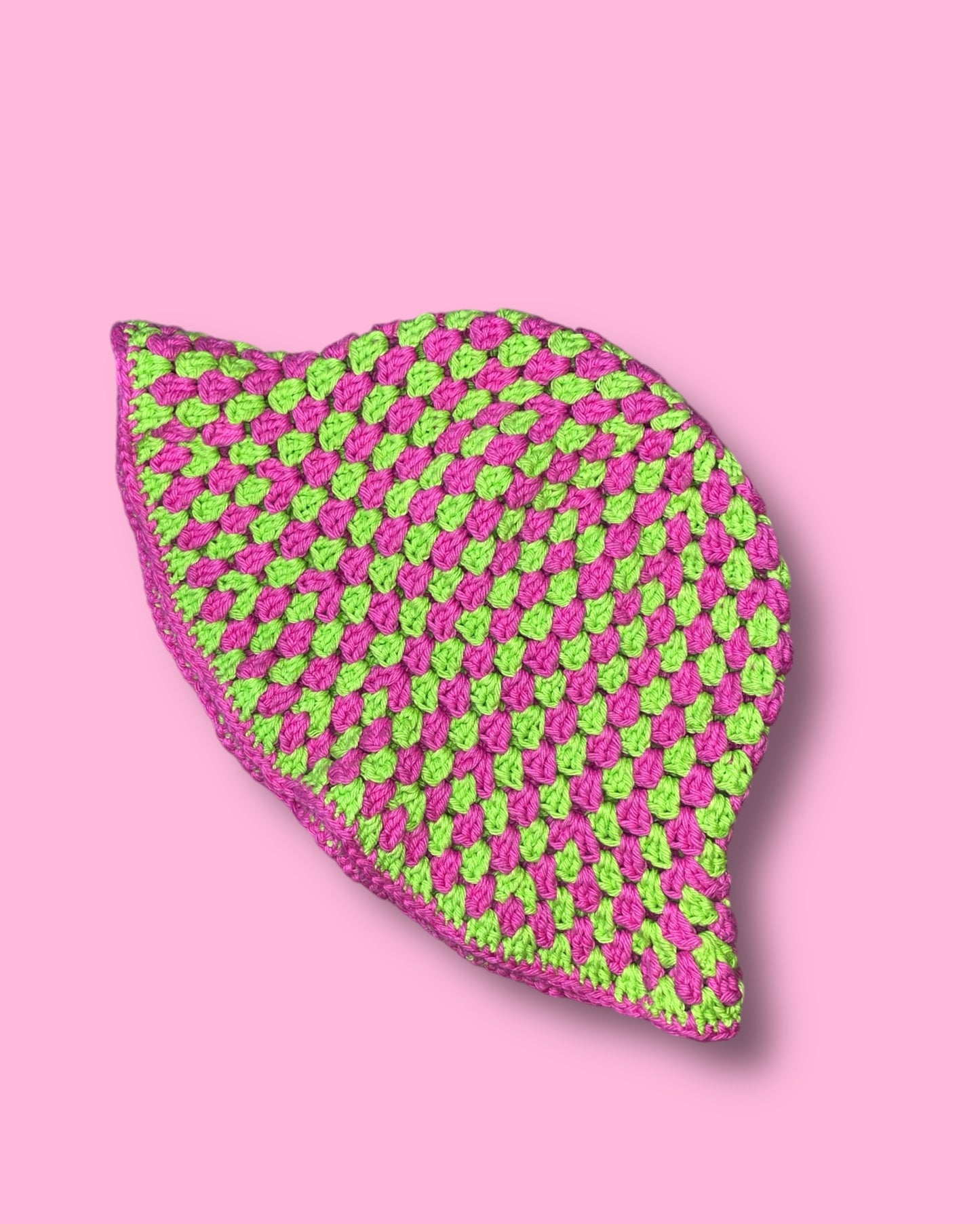 Pink + Green Granny Bucket Hat (Adult)