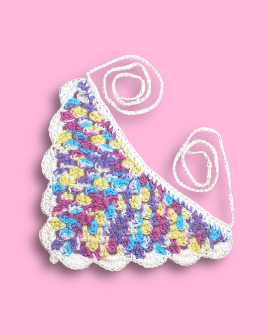 Scalloped Granny Bandana- Fleur De Lavandra