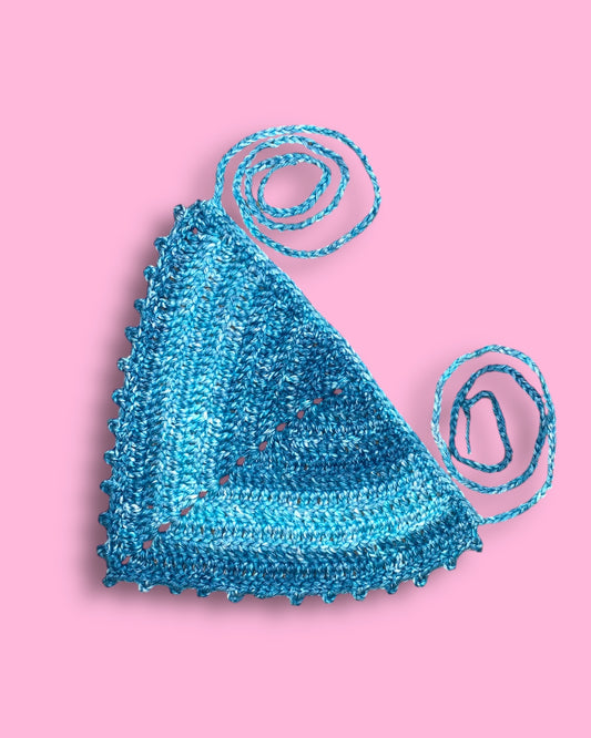 Solid Picot Bandana- Teal