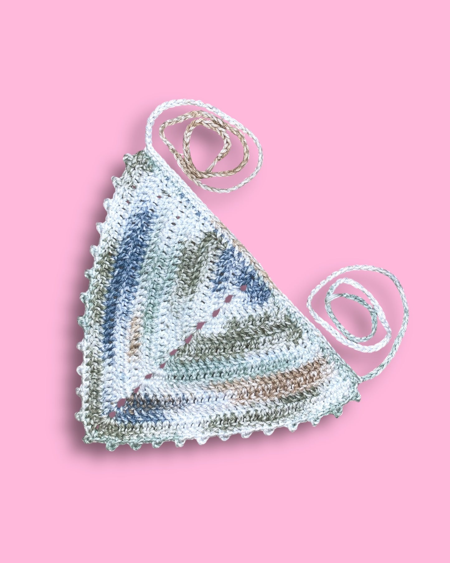 Solid Picot Bandana- Moonlit Frost