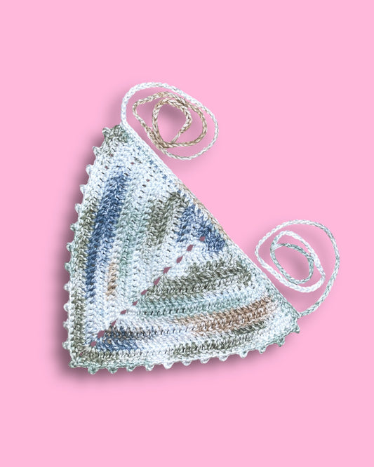 Solid Picot Bandana- Moonlit Frost